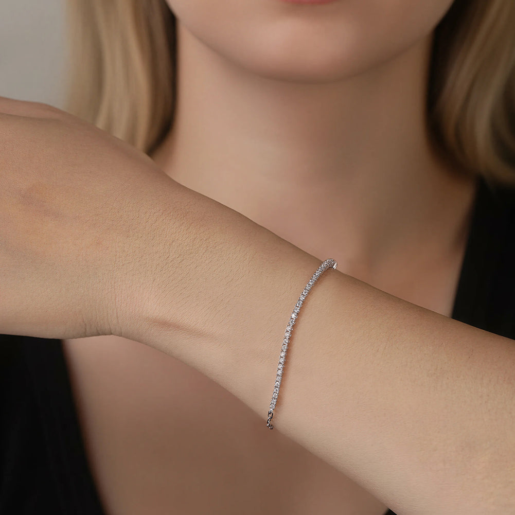 Pulsera Tennis Clip Moissanita