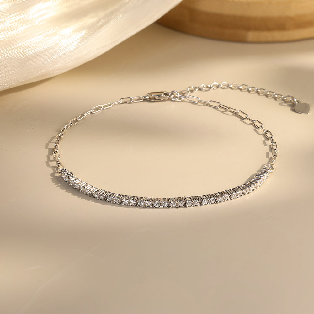 Pulsera Tennis Clip Moissanita