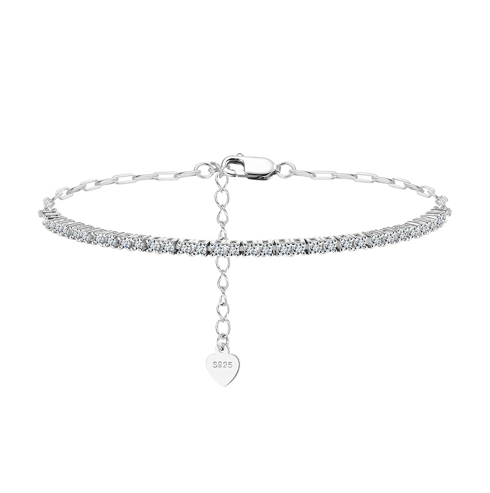 Pulsera Tennis Clip Moissanita