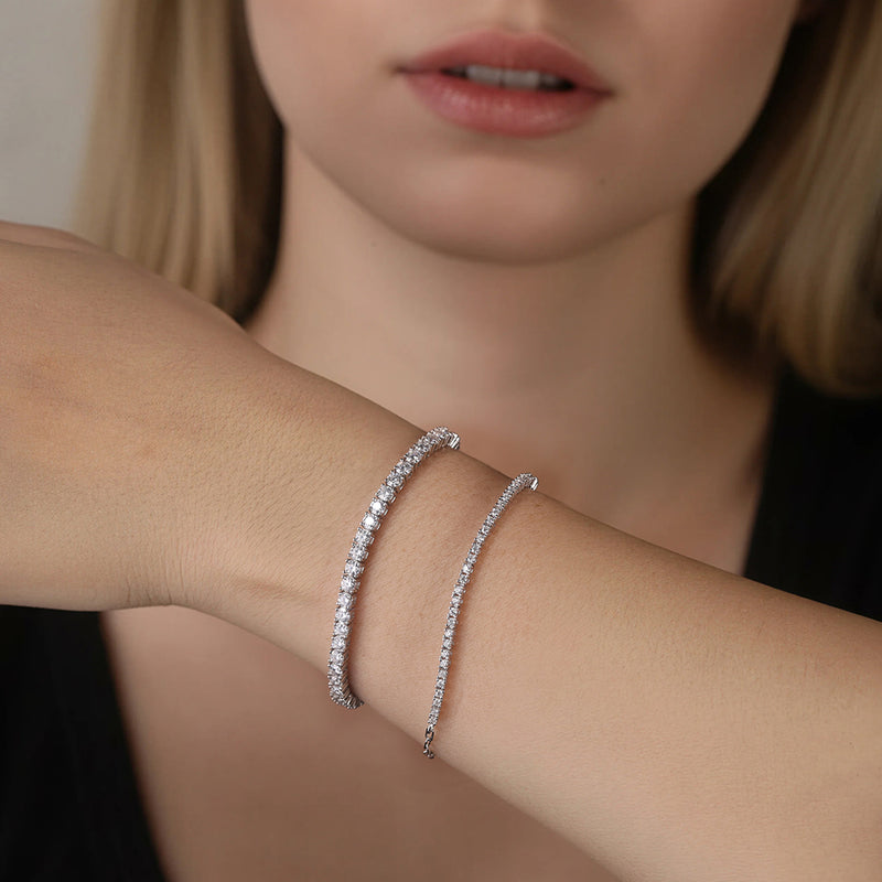 Pulsera Tennis Clip Moissanita