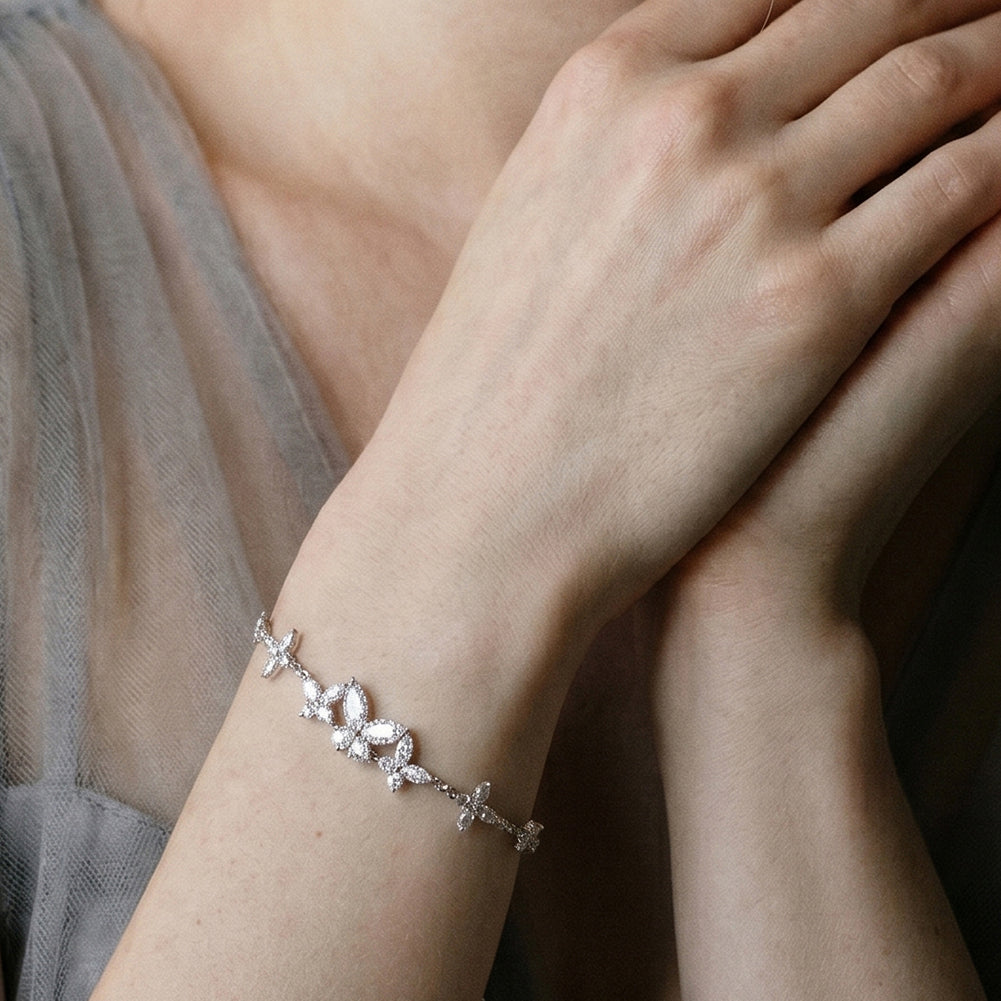 Pulsera Mariposa Moissanita