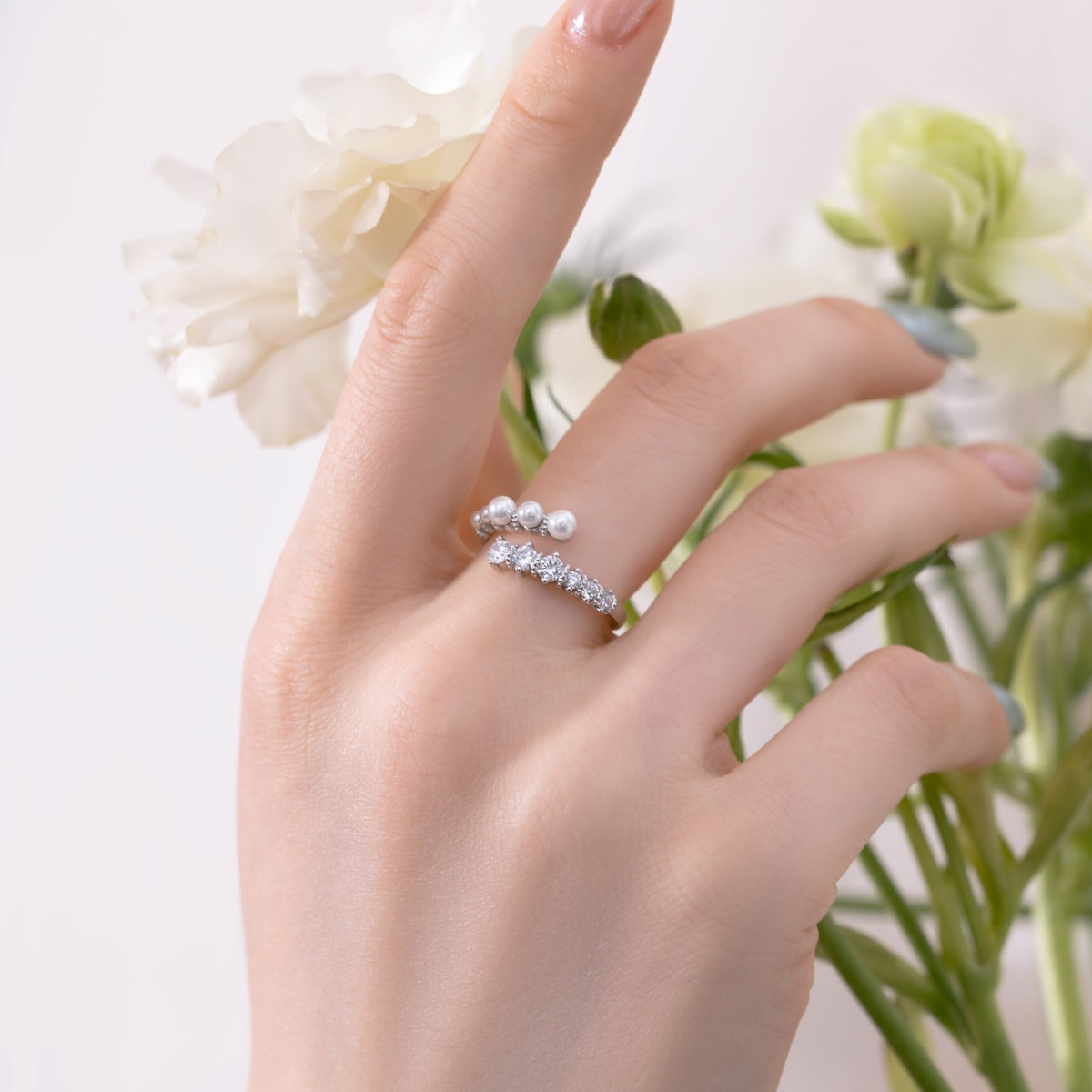 Anillo Ajustable Perlas