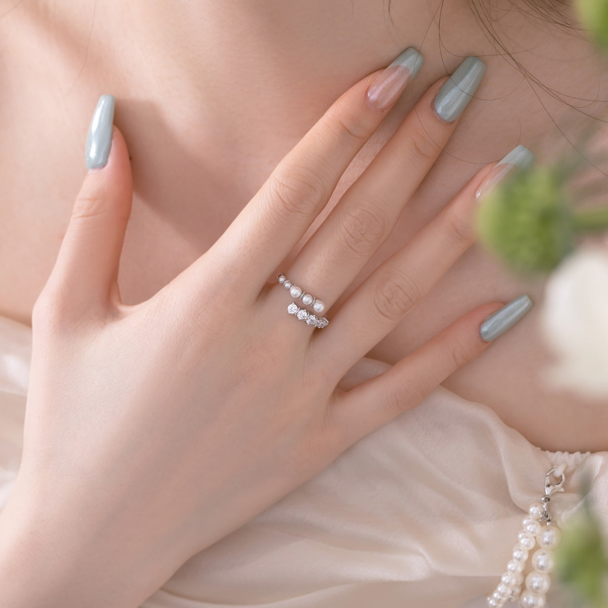 Anillo Ajustable Perlas
