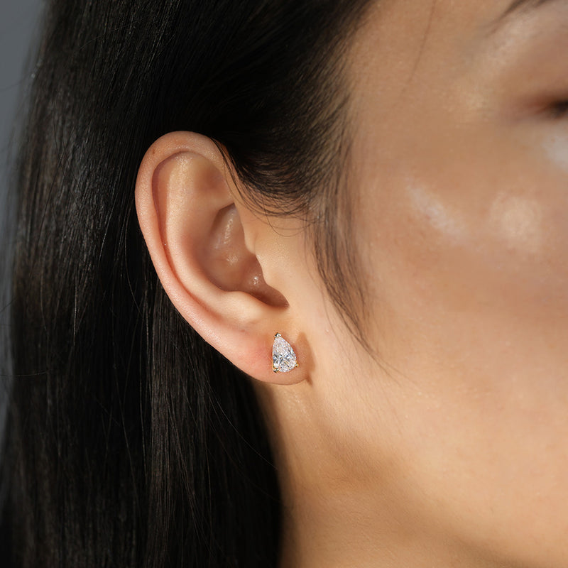 Aros Drop Moissanita