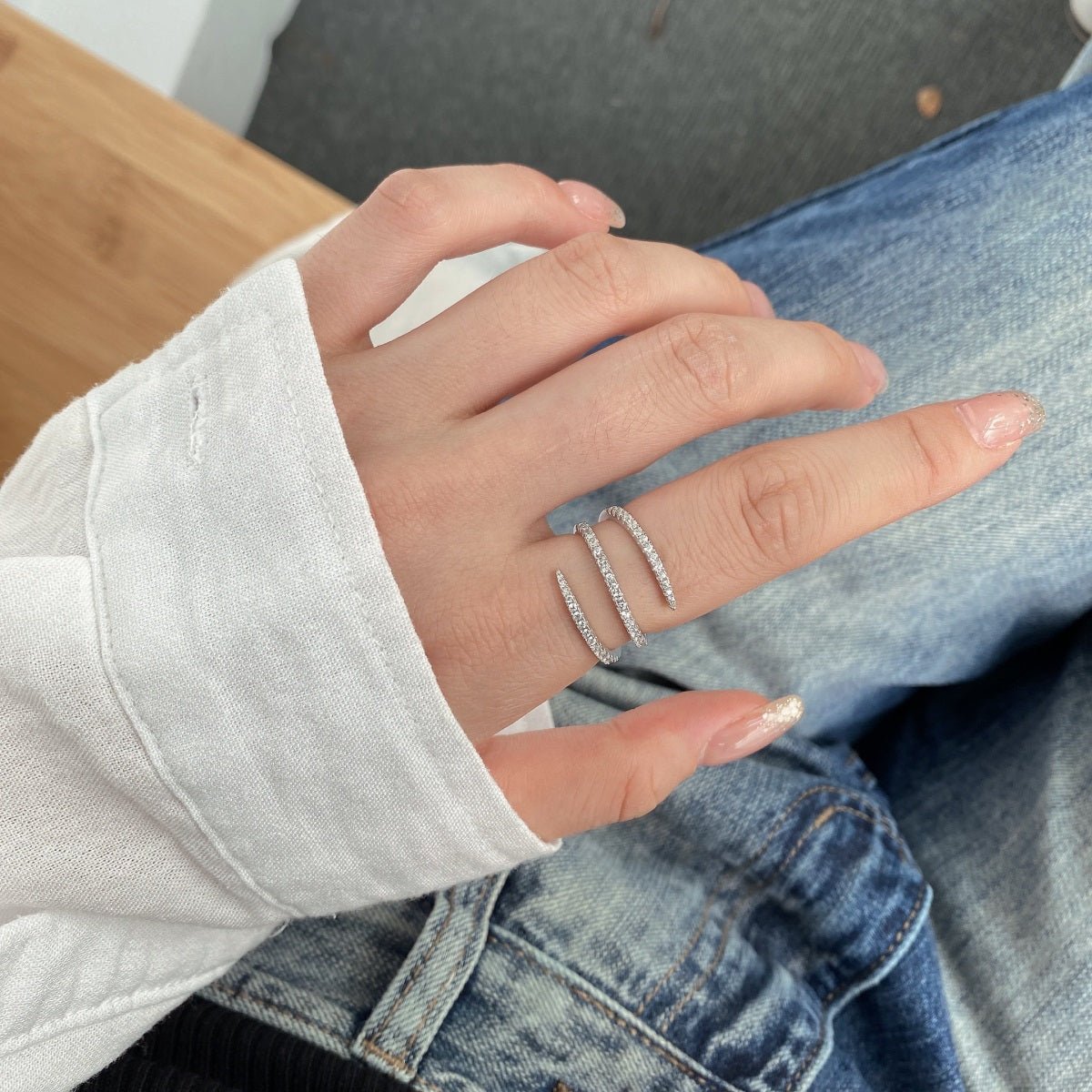 Anillo Brillo Espiral